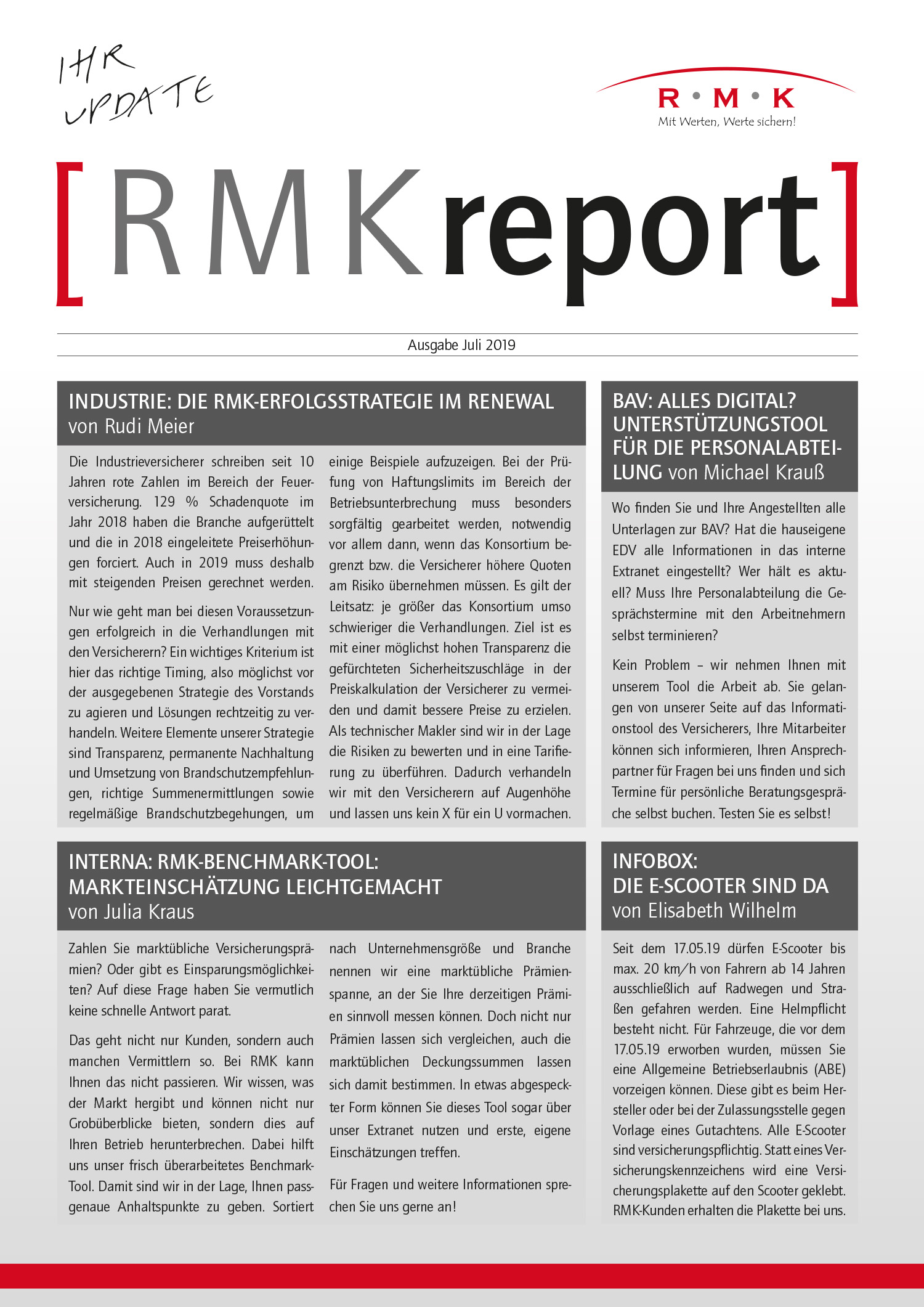 RMK-Report Juli 2019